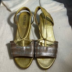 Anyi Lu gold sandals